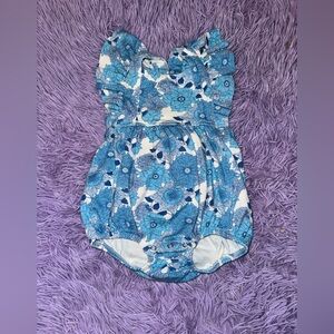 Kate Quinn Blue Floral Bodysuit